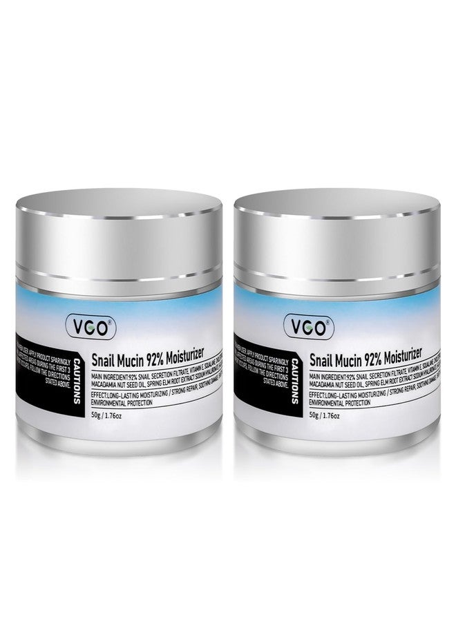 VGO 2 Pack 92% Snail Mucin Moisturizer, Anti Aging, Skin Repair & Hydrating Face Cream with Ceramide & Vitamin E - Image 1